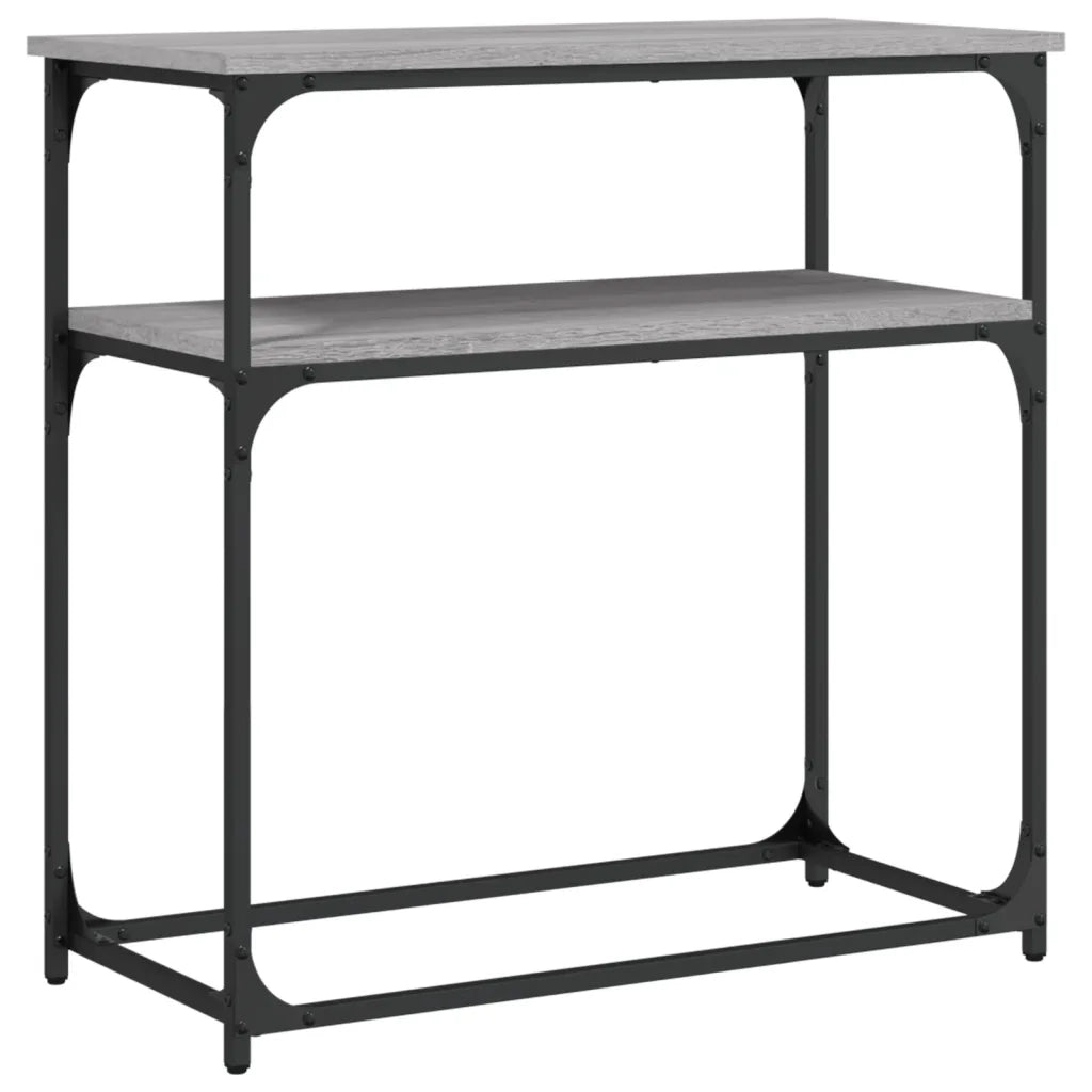 Tavolino Consolle Grigio Sonoma 75x35,5x75 cm Legno Multistratocod mxl 131249