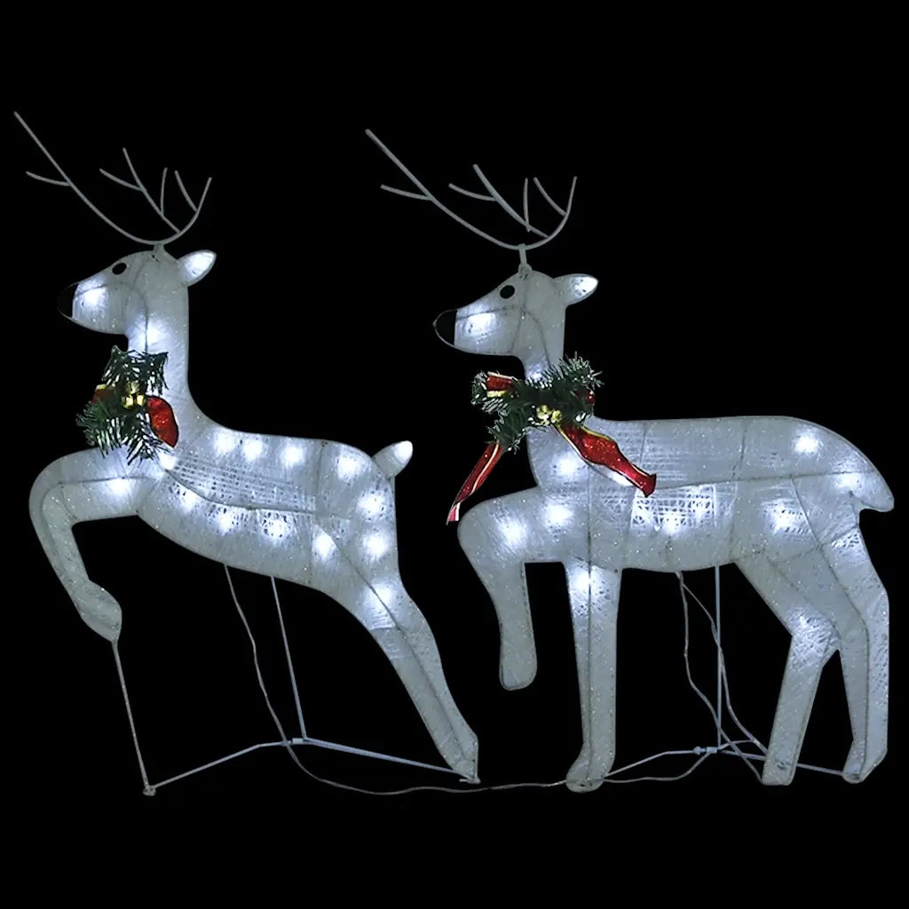 Renne di Natale 2 pz Bianco 40 LED CFW6368792