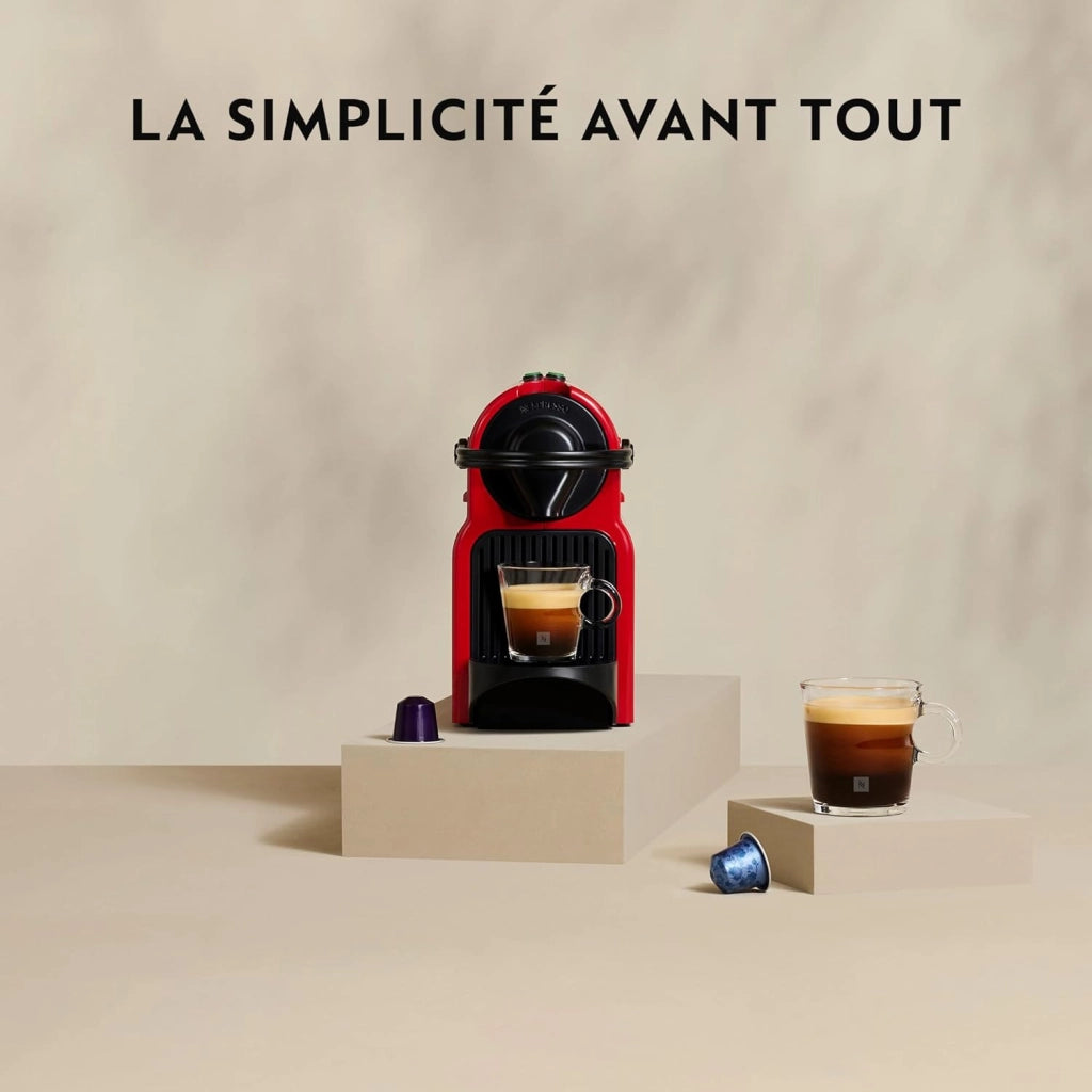 Krups Nespresso Inissia red, Macchina da caffè, Macchina per caffè espresso con capsule, Automatico compatto, Pressione 19 bar YY1531FD