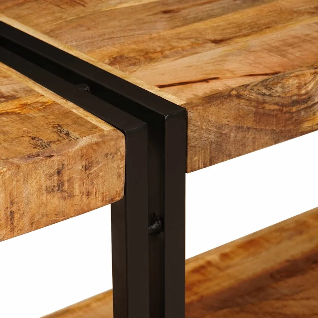 Tavolo consolle con lo scaffale Marrone Legno di mango massello 4104739