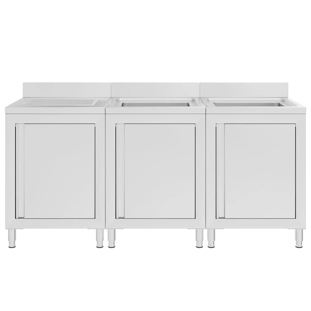 Lavello da cucina professionale 180 x 60 x 96 cm acciaio inox 02_0000720