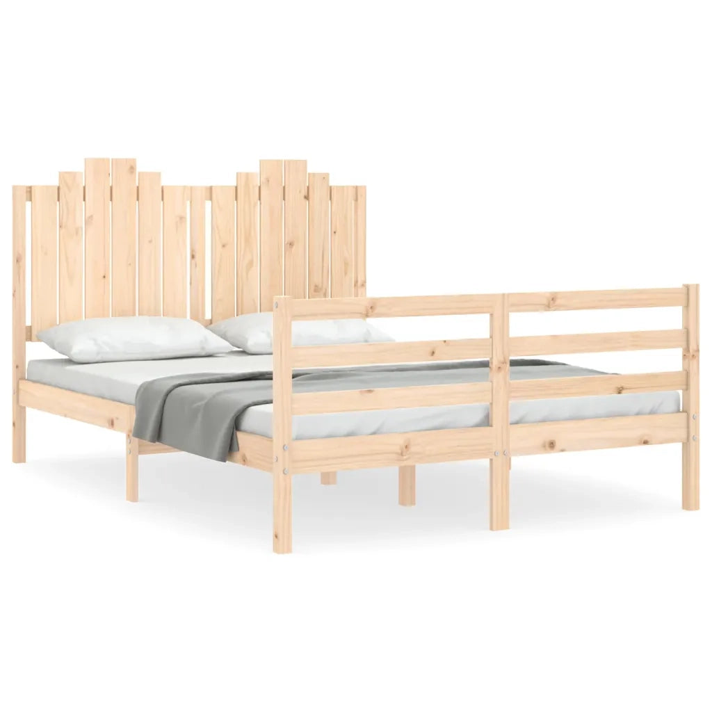 Giroletto con Testiera-Struttura Letto con testiera Double in Legno Massello 858433
