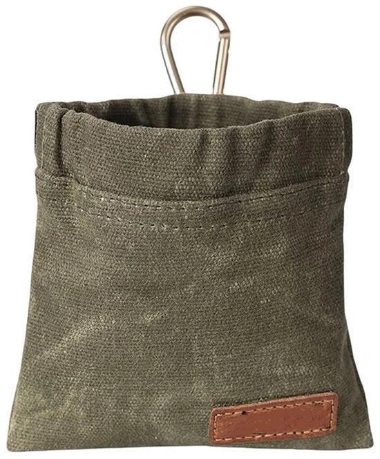 Zak per cani Handsfree con chiusura automatica - Caricabottiglie - Formato compatto 12 cm x 11 cm - Ideale per snack - Borsa per snack