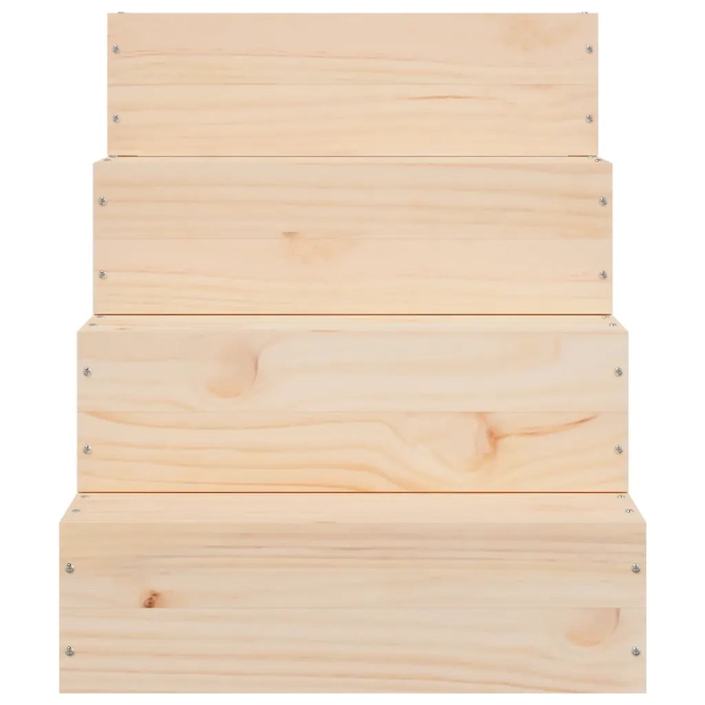 Scala per Animali 40x49x47 cm in Legno Massello di Pino cod mxl 46308