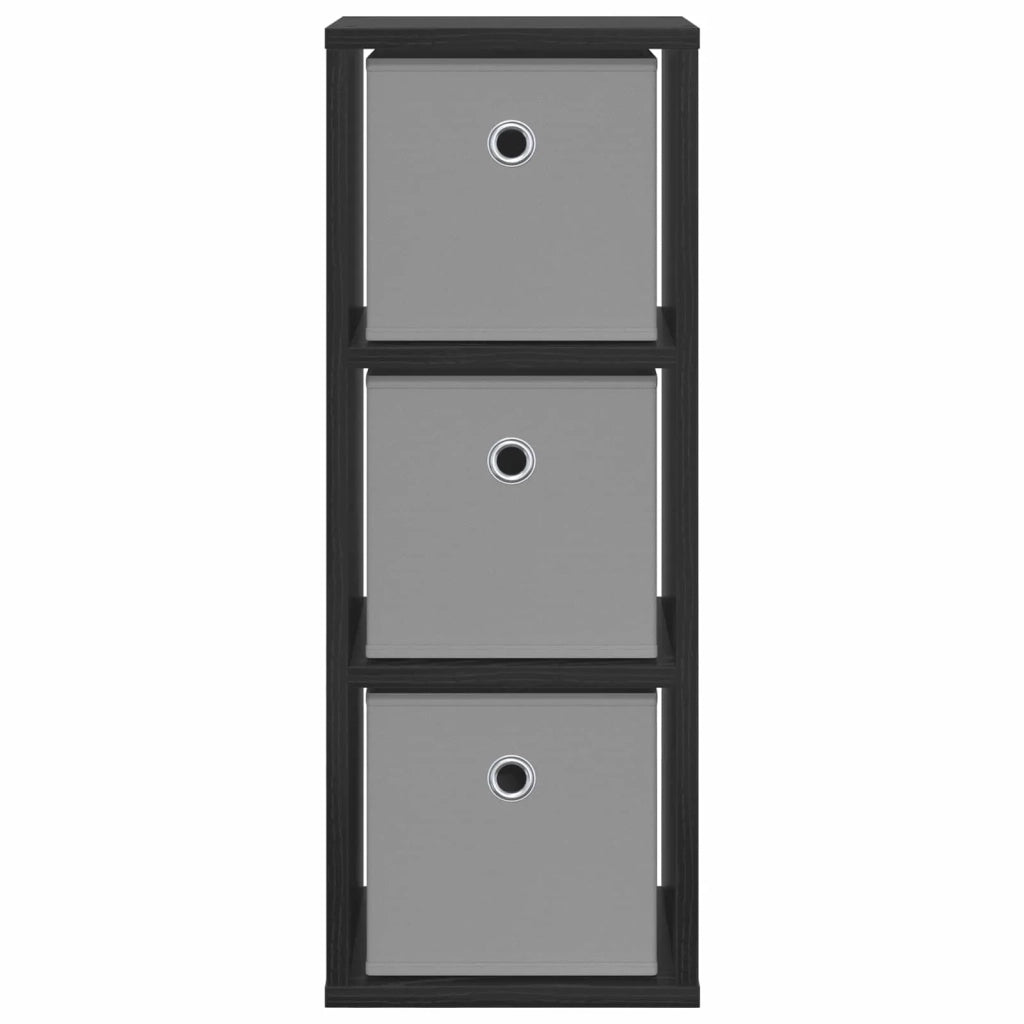 Credenza con cassetto Rovere Nero 25,5 x 22 x 69,5 cm
