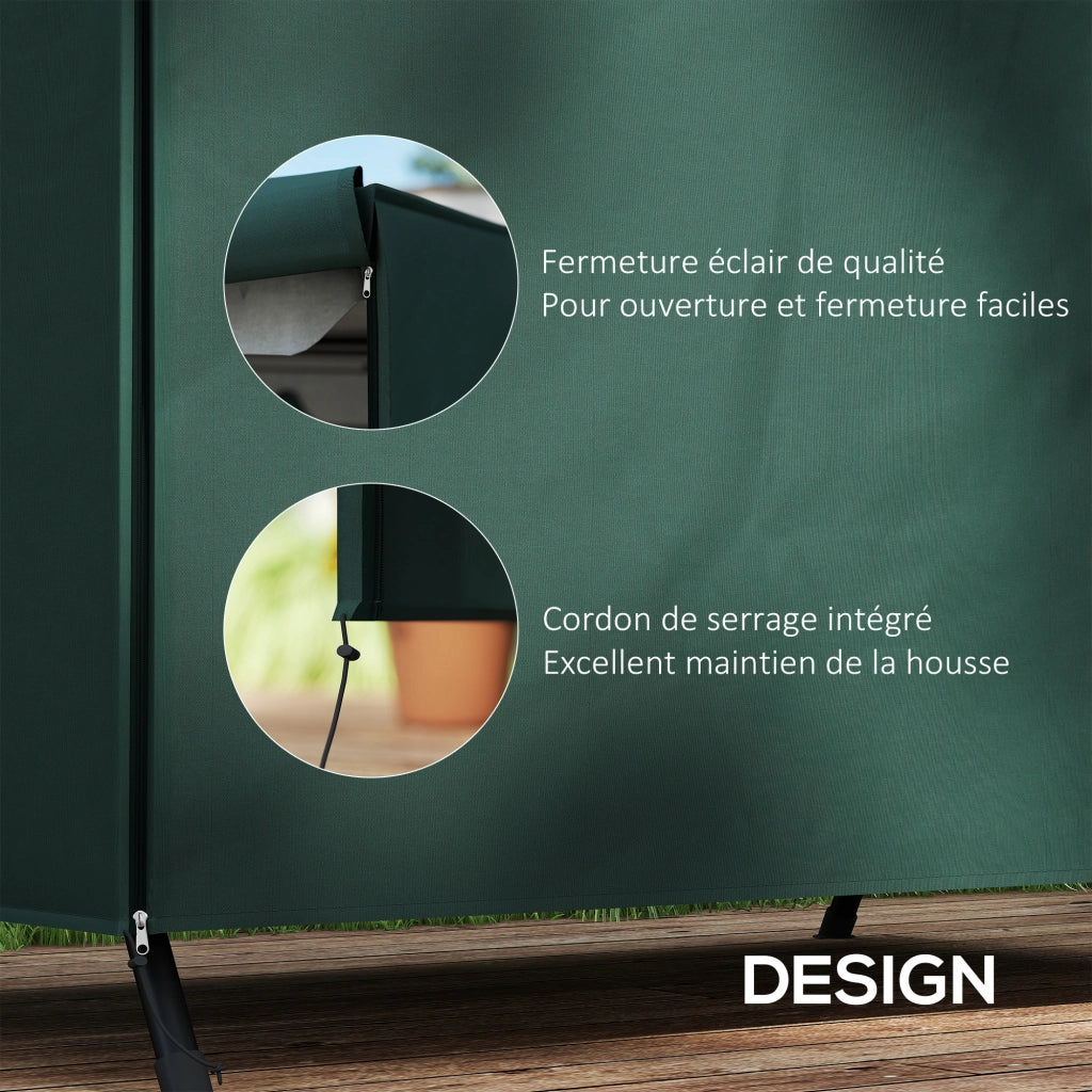 Copertura per altalena da giardino 3 posti ¨C zephmum ¨C Verde 205x124x164 cm