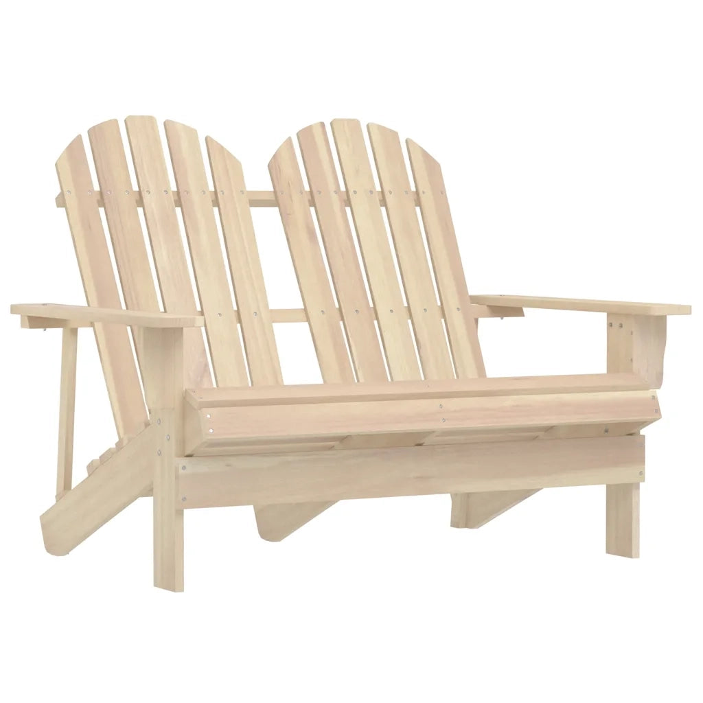Sedia da Giardino Adirondack 2 Posti in Legno Massello di Abete