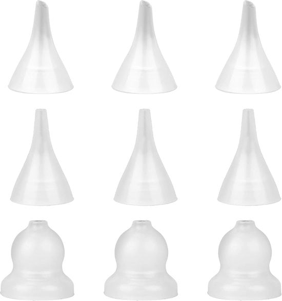 Aspiratore nasale per bambini 9 pezzi - accessori in silicone per neonati e bambini piccoli - 3 forme