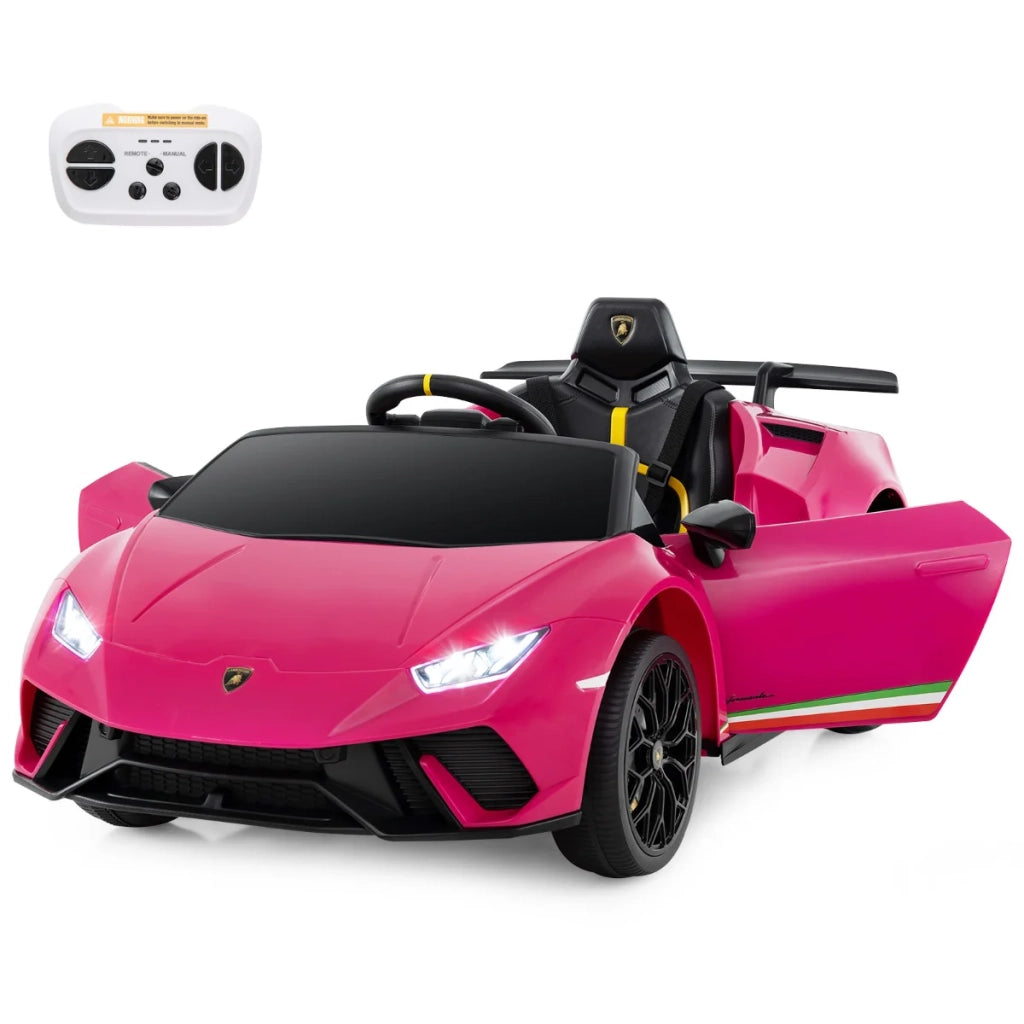 Auto sportiva rosa con telecomando 1185 x 63 x 48 cm 2 motori da 12 V e luci a LED PP rosa 20_0014642