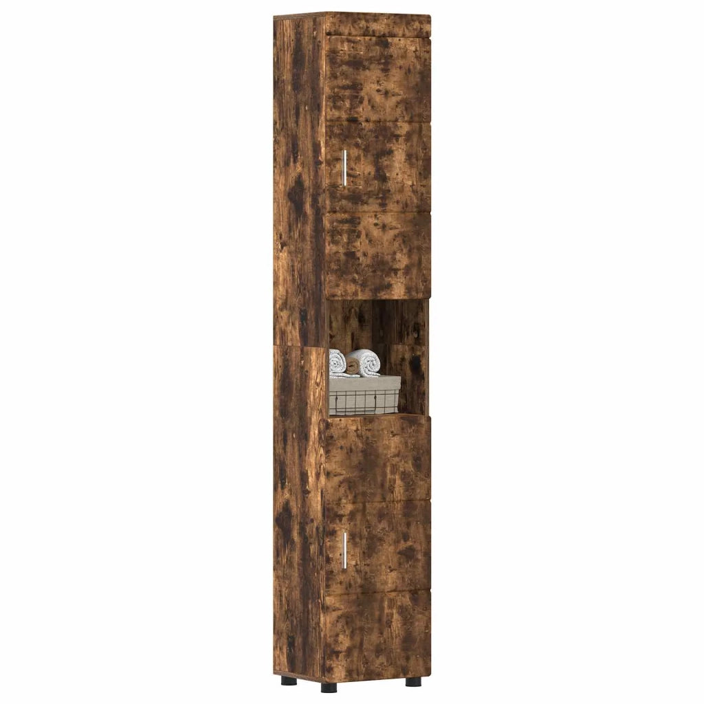 Set di Armadi da Bagno TULUM Rovere fumé 37 x 31,5 x 203 cm