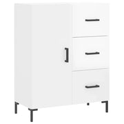 Credenza | Madia | Buffet da pranzo | Armadio da pranzo 69,5x34x90 cm in Legno Multistrato Bianco Lucido