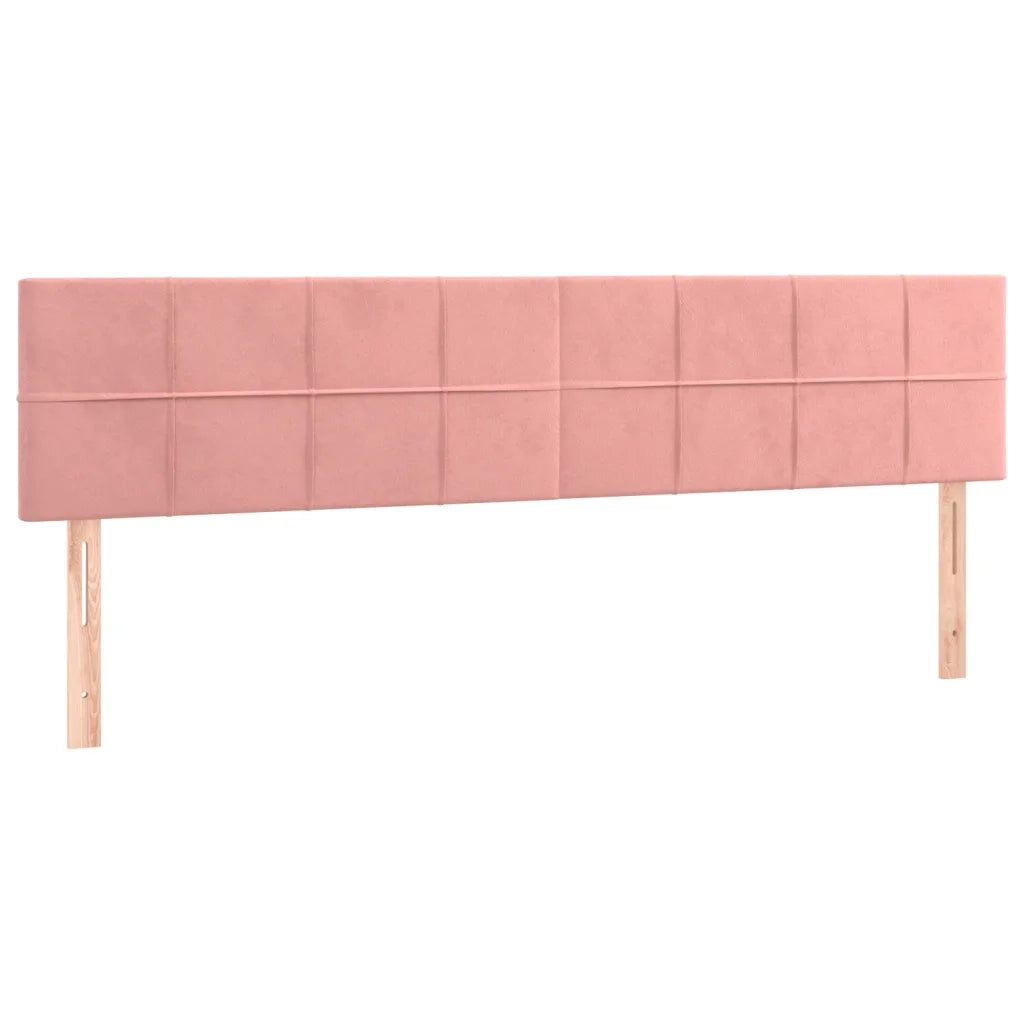 Letto a Molle con Materasso e LED Rosa 160x200 cm in Velluto cod mxl 66141