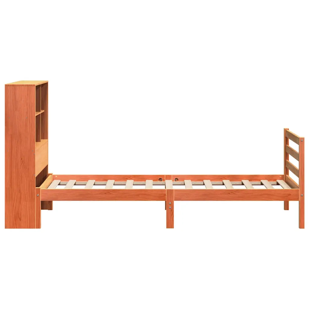 Letto Libreria senza Materasso Marrone Cera 75x190 cm Legno 3321909