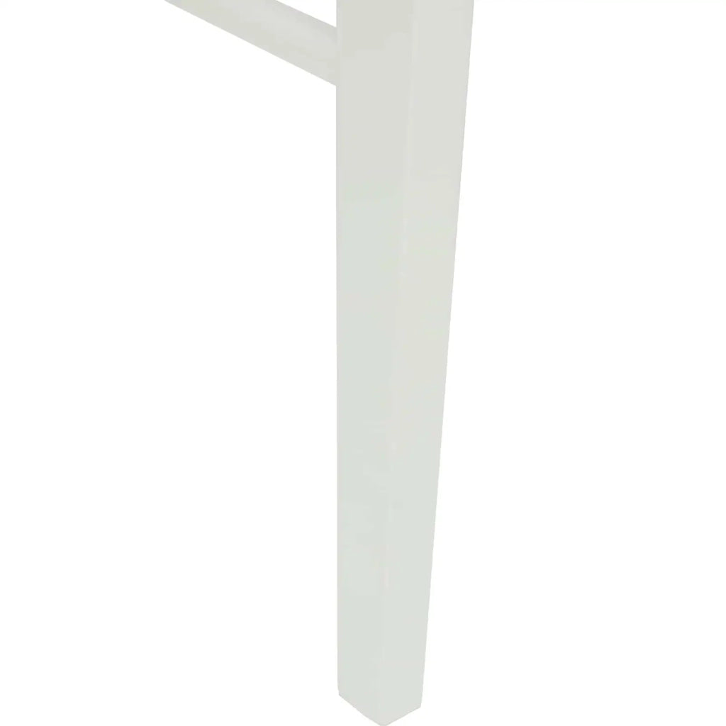 Sedia da pranzo 2 pcs Bianco e marrone Legno di gomma solido 42020517