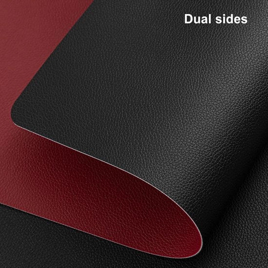 Lapigetto per Tavolo - Decorazione per Tavolo - Servizio Festivo - Lavorazione Doppia a Colori - 30x140cm - Rosso Nero