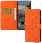 Copriphone iPhone 25 Air - Portafoglio pieghevole - Cassetta imbottita - Tasca per carte - Cinturino in pelle premium - Stile etnico - Copertura smartphone