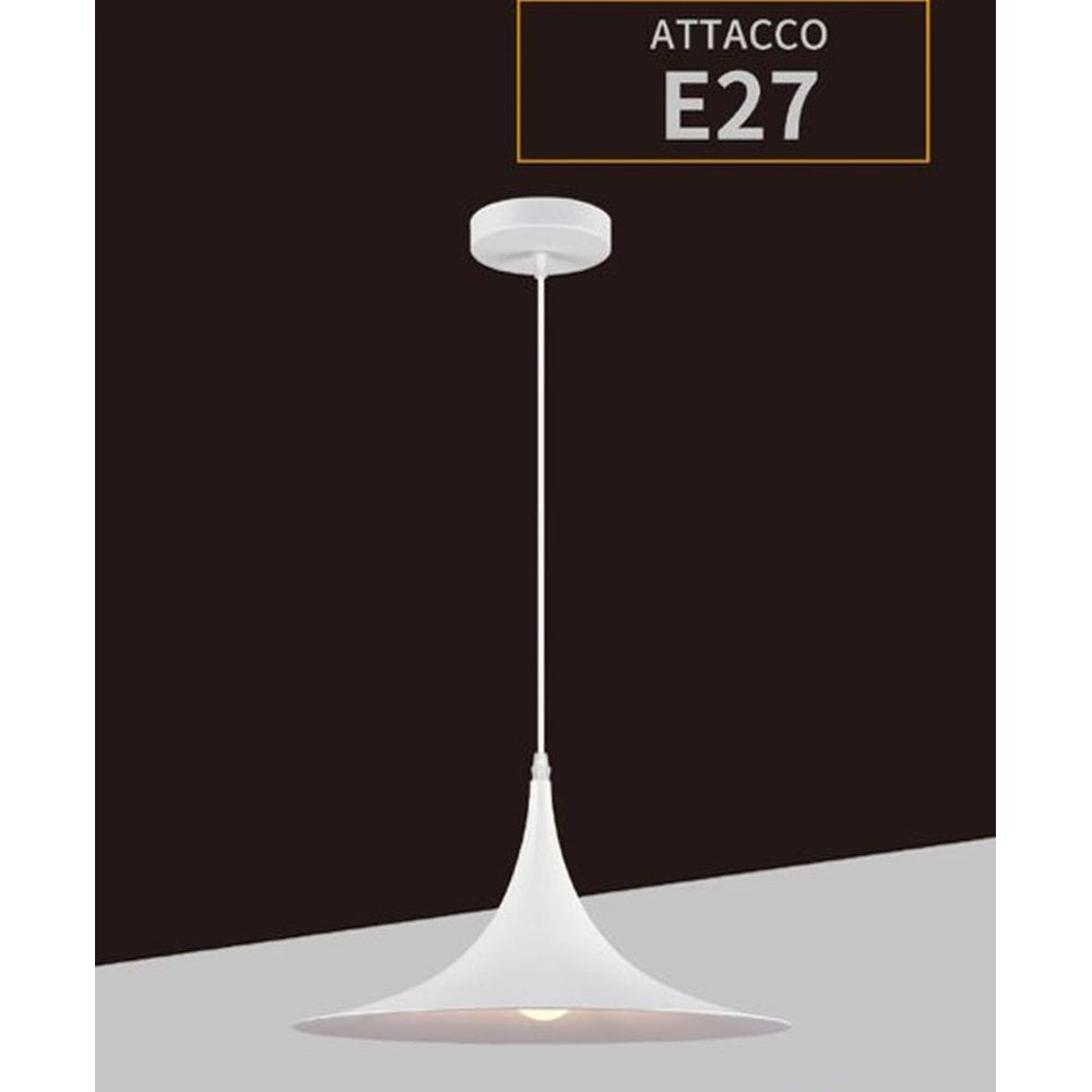 Trade Shop - Lampadario A Sospensione Soffitto Stile Contemporaneo Nordico Attacco E27 In Metallo B97 - Bianco