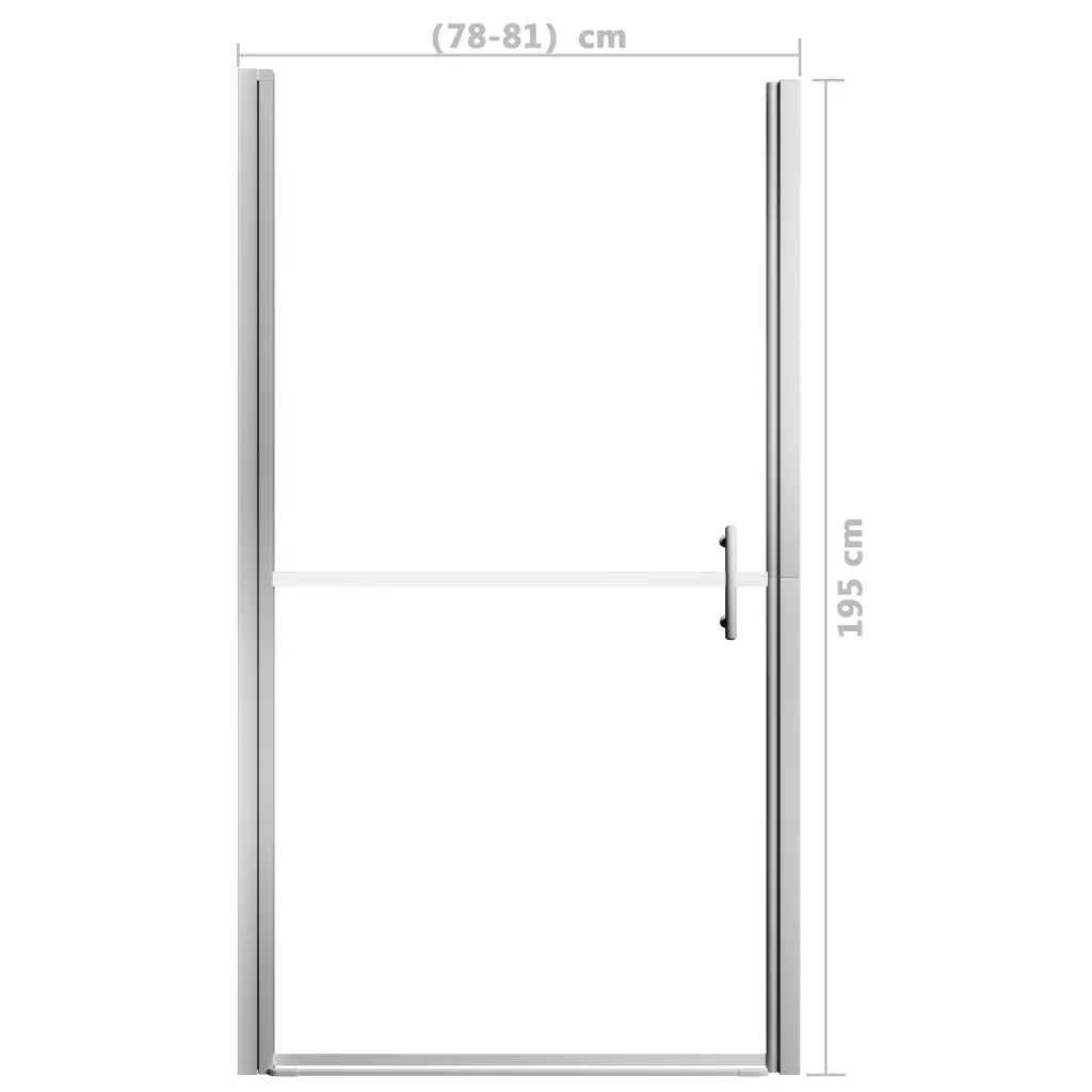 Porta per Doccia in Vetro Temperato Smerigliato 81x195 cm 146658