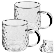 Set di 2 bicchieri da tè KADAX con manico per caffè, 350 ml.