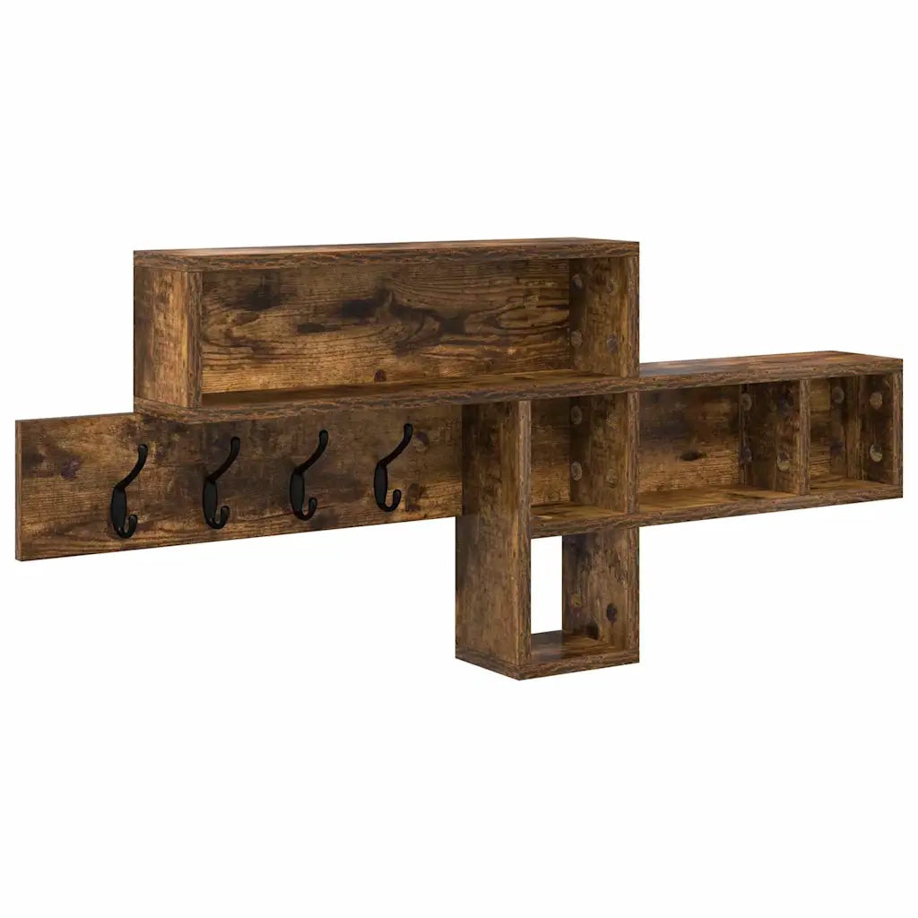 Appendiabiti a muro Rovere fumé 100 x 12 x 43,5 cm 874415