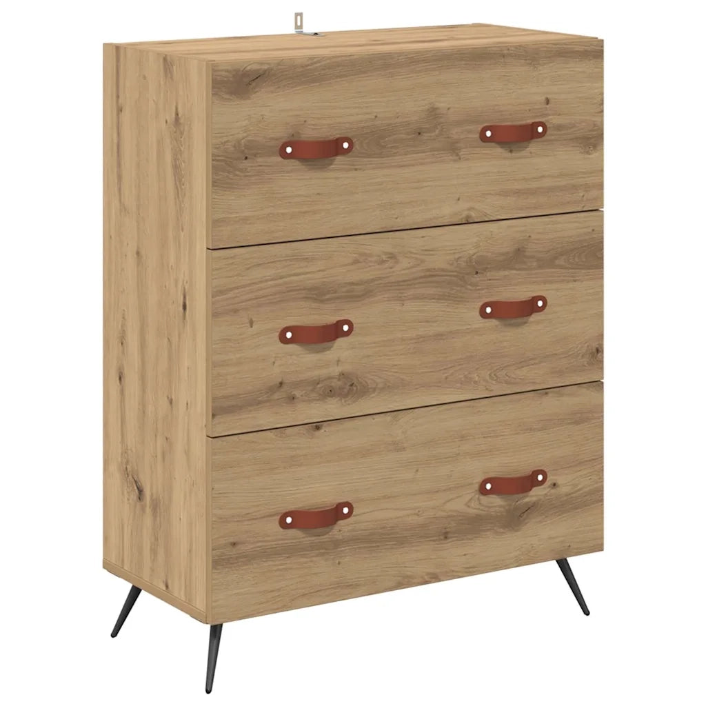 Credenza con Cassetto-Buffet-Armadio da cucina Rovere artigianale 69,5 x 34 x 180 cm 327037