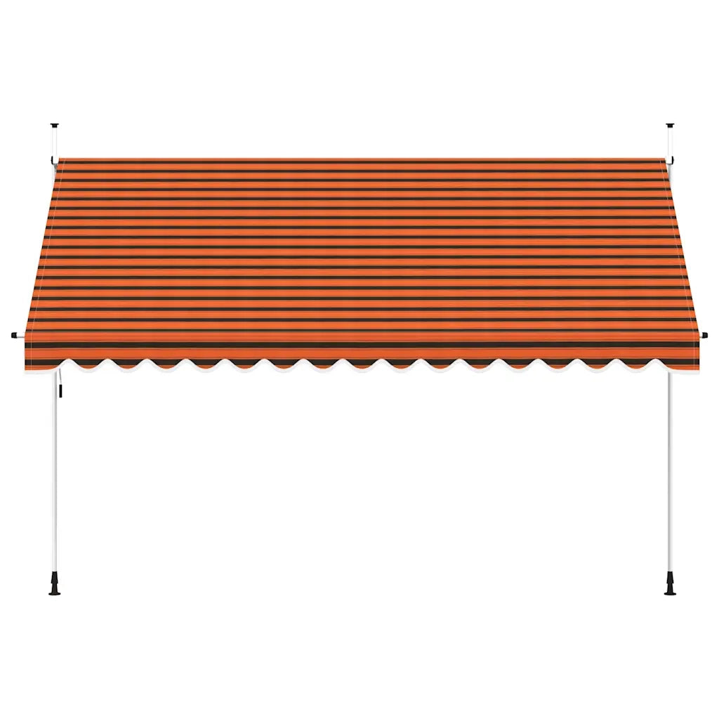 Tenda da Sole Retrattile Manuale 400 cm Arancione e Marrone cod mxl 5514
