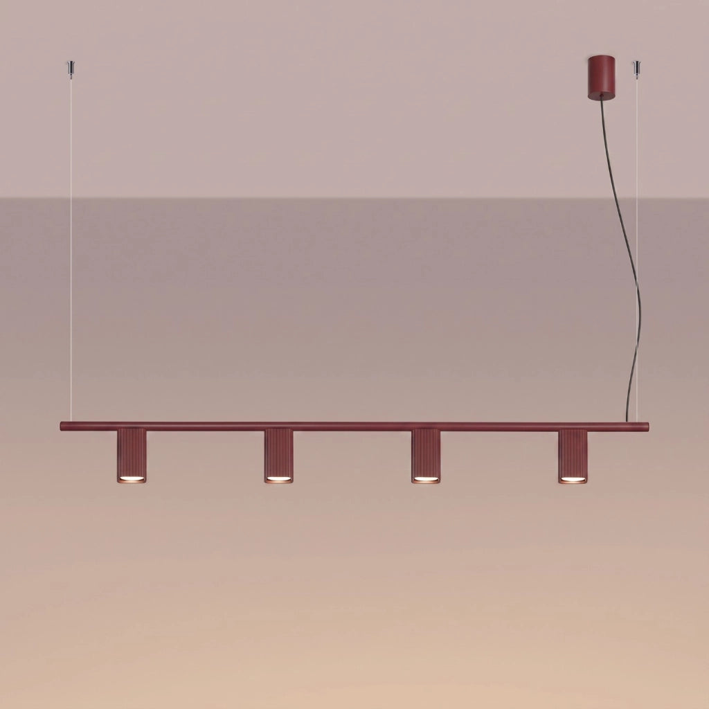 Lampadario RAYO 4 bordeaux