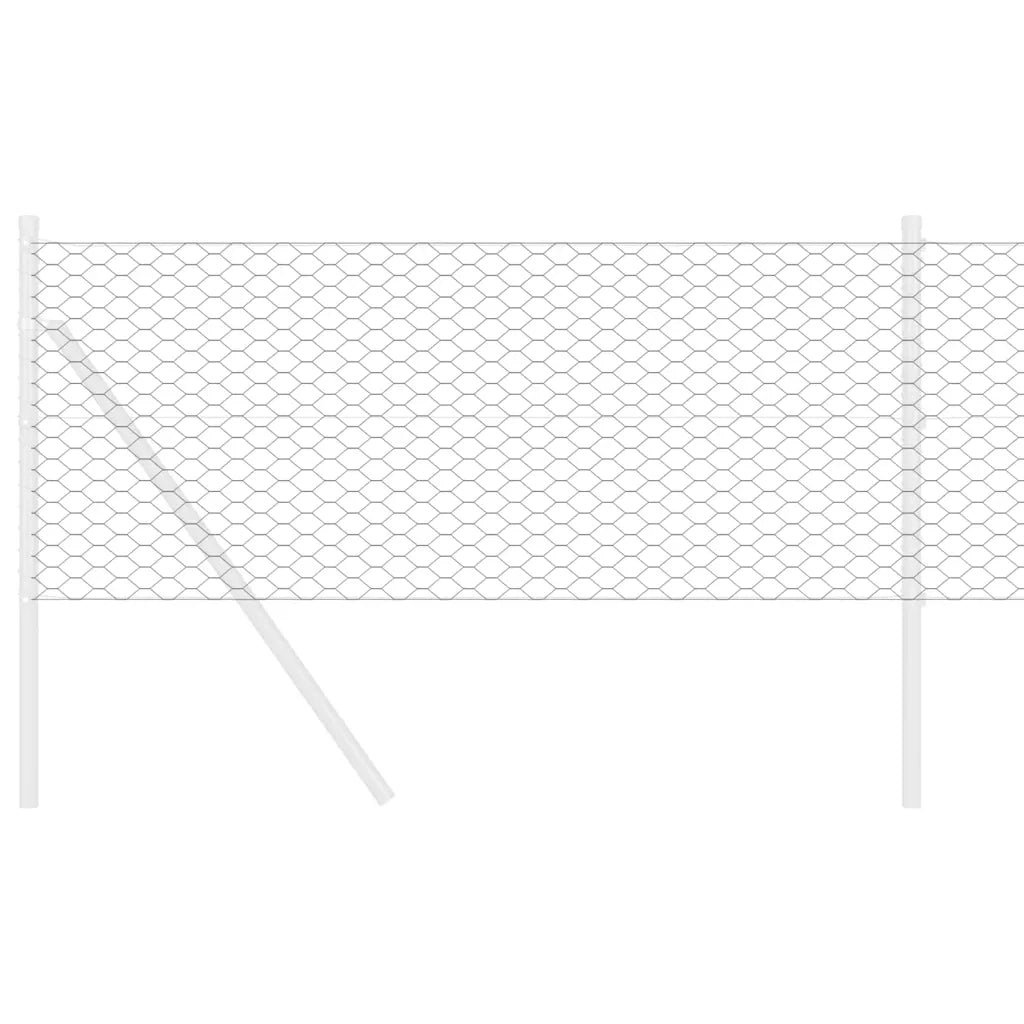 Recinzione Esagonale 0,6 x 25 m PVC Grigio 42005523
