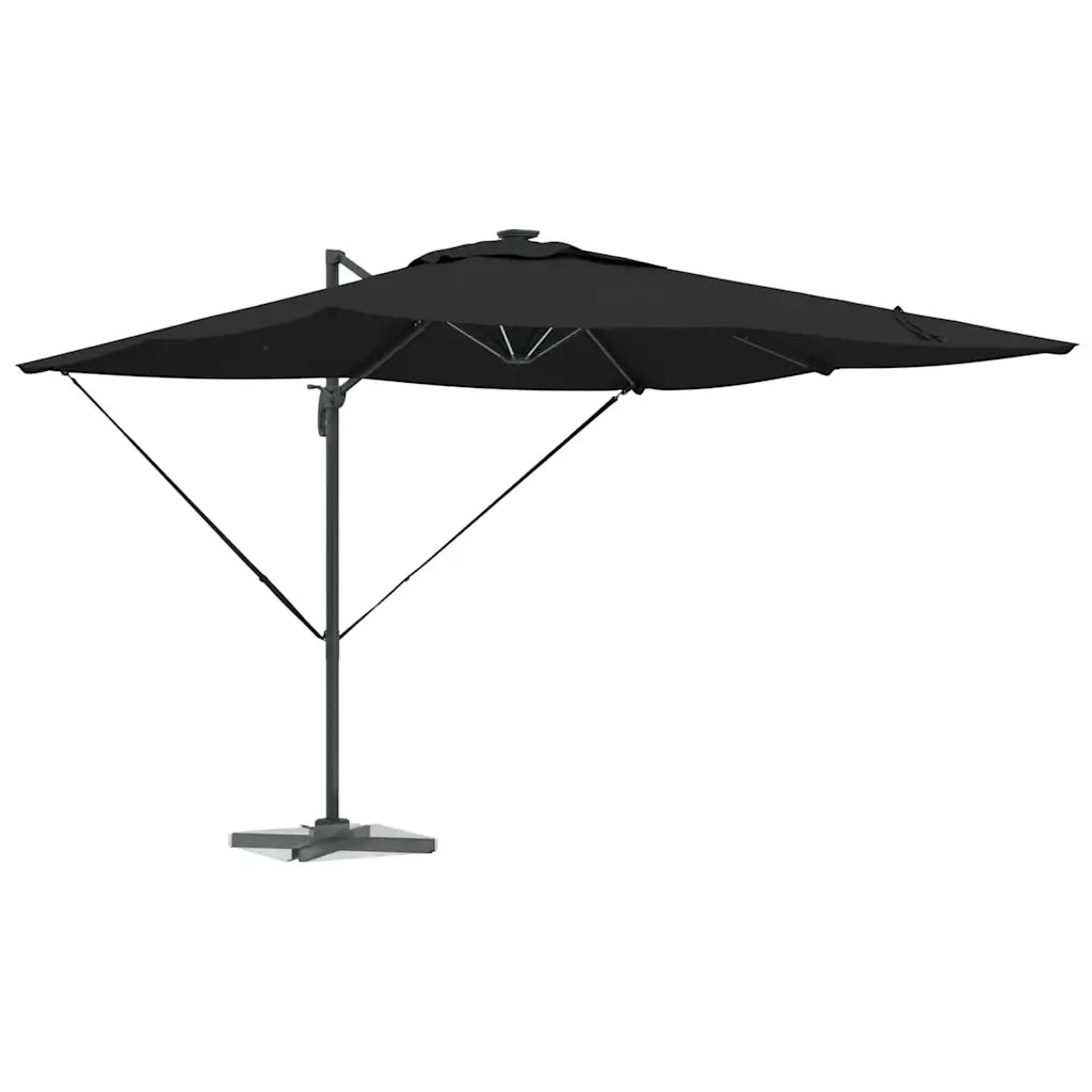 Ombrello | Parasolne Nero 286 x 284 x 270 cm Alluminio e Poliestere