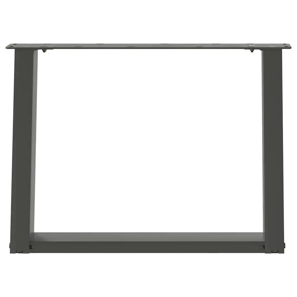 vidaXL Gambe per Tavolino da Caffè a Forma di U 2 pz Antracite 60x(42-43) cm Acciaio