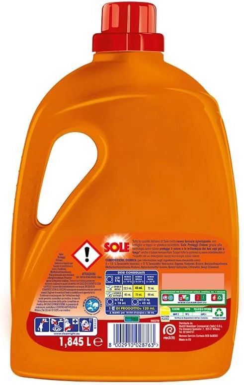 SET 7 PZ SOLE DETERSIVO LIQUIDO DA 41 LAVAGGI PROTEGGI COLORE