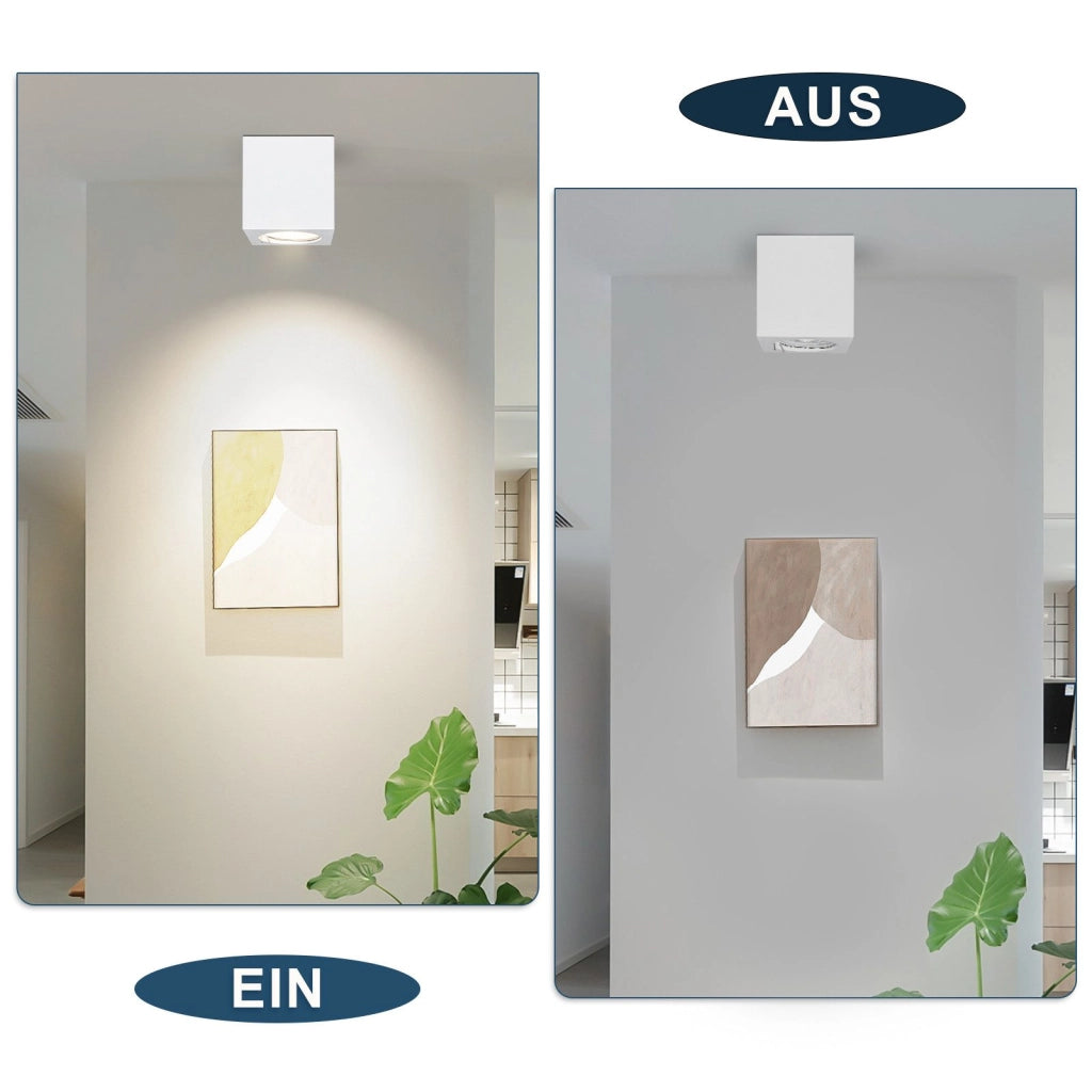 ZMH Lampada da soffitto plafoniera LED bianca GU10 faretto da incasso per soggiorno interno