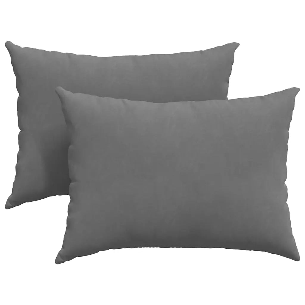 Cuscini da Divano 2 pz | Cuscini per sedie Grigio scuro 70 x 50 cm Tessuto