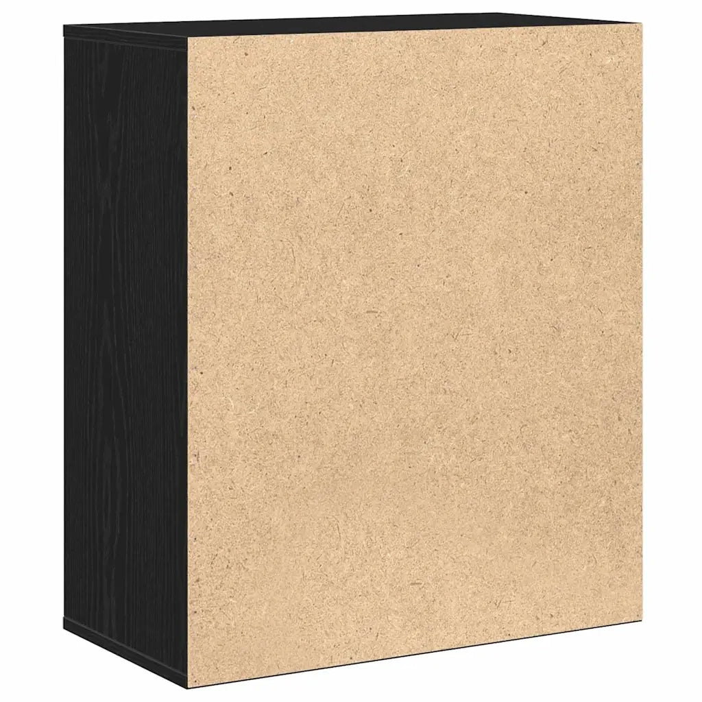 vidaXL Credenza Rovere nero 60 x 31 x 70 cm Legno multistrato