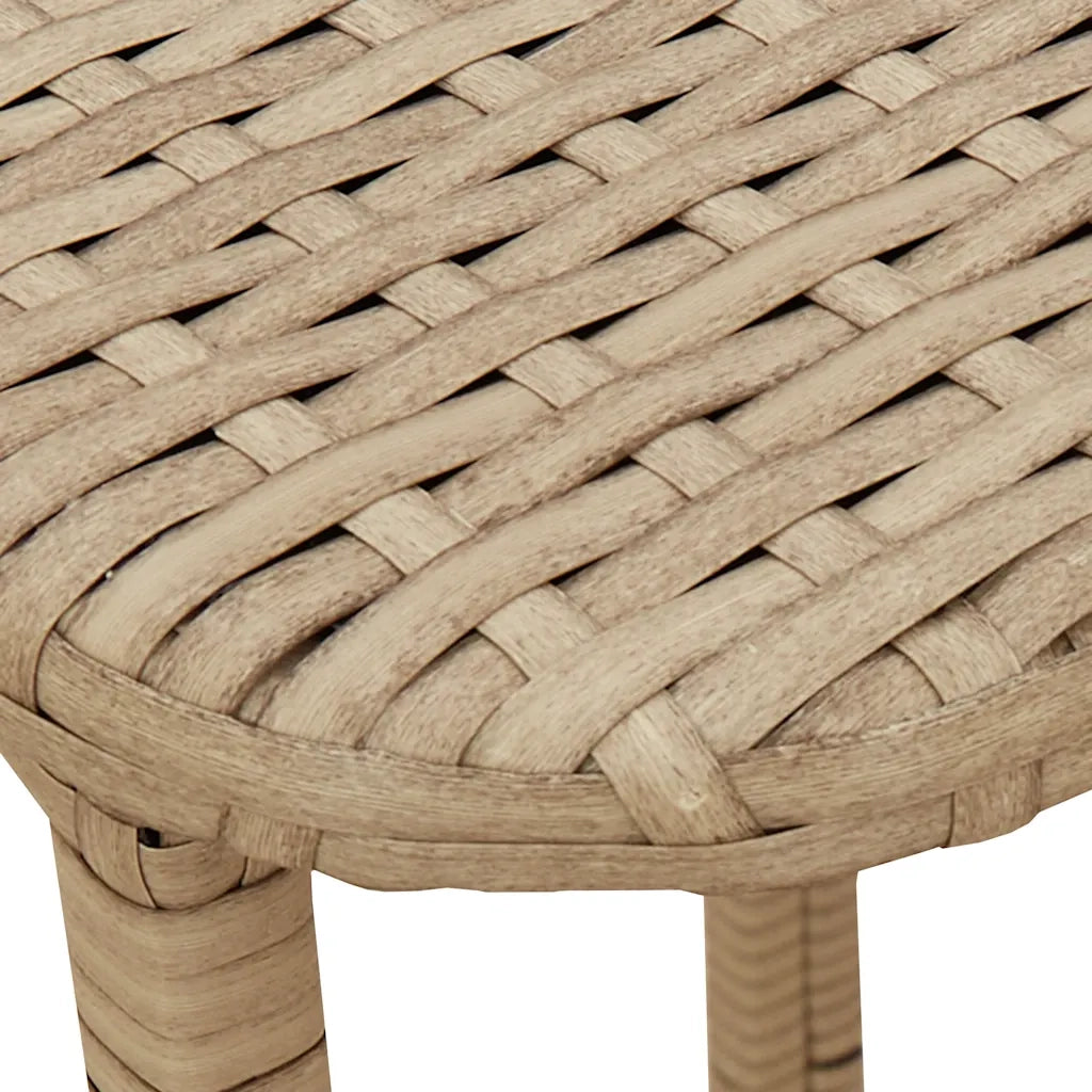 Tavolino da Giardino Pieghevole Beige 90x51x75 cm in Polyrattan 4108257