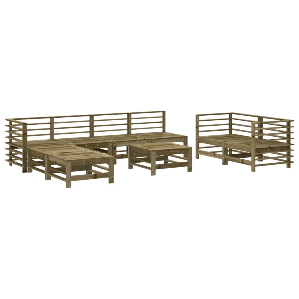 Set Salotto da Giardino 9 pz in Legno Impregnato di Pinocod mxl 82657