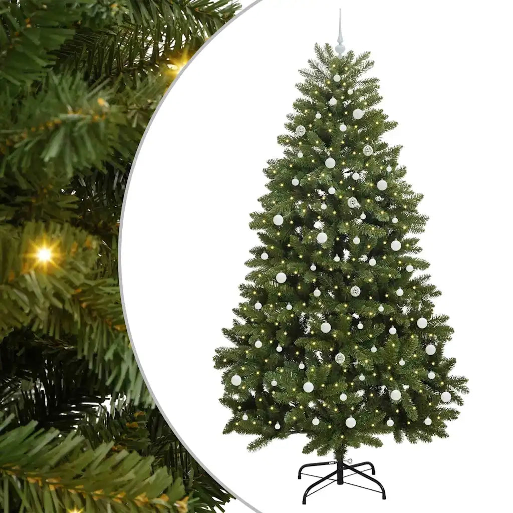 Albero di Natale | Decorazioni natalizie artificiale Verde 240 cm PVC e Metallo
