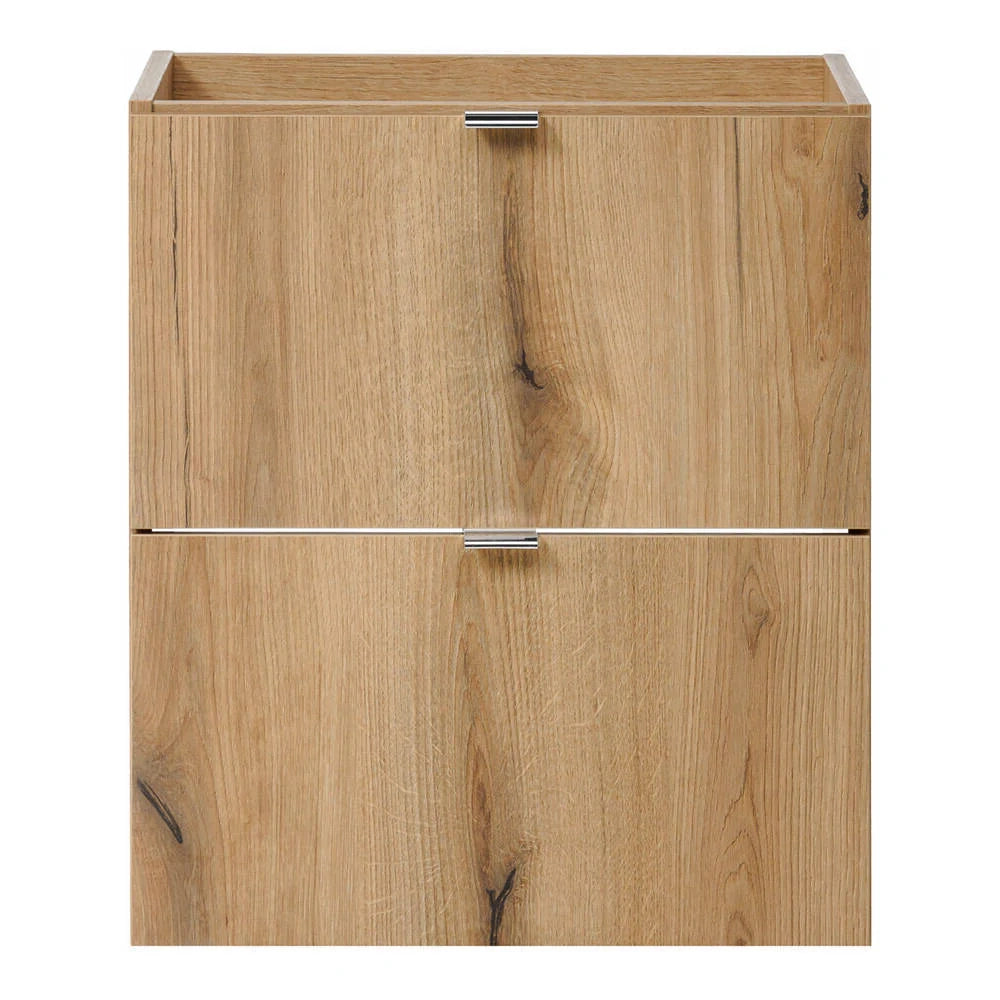 Mobiletto sottolavabo per bagno con 2 cassetti 50 x 60 x 40 cm effetto rovere nero 03_0010002
