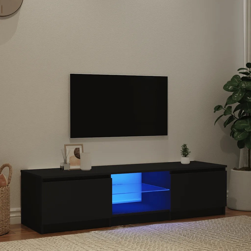 Mobile Porta TV con Luci LED Nero 140x40x35,5 cm cod mxl 47080