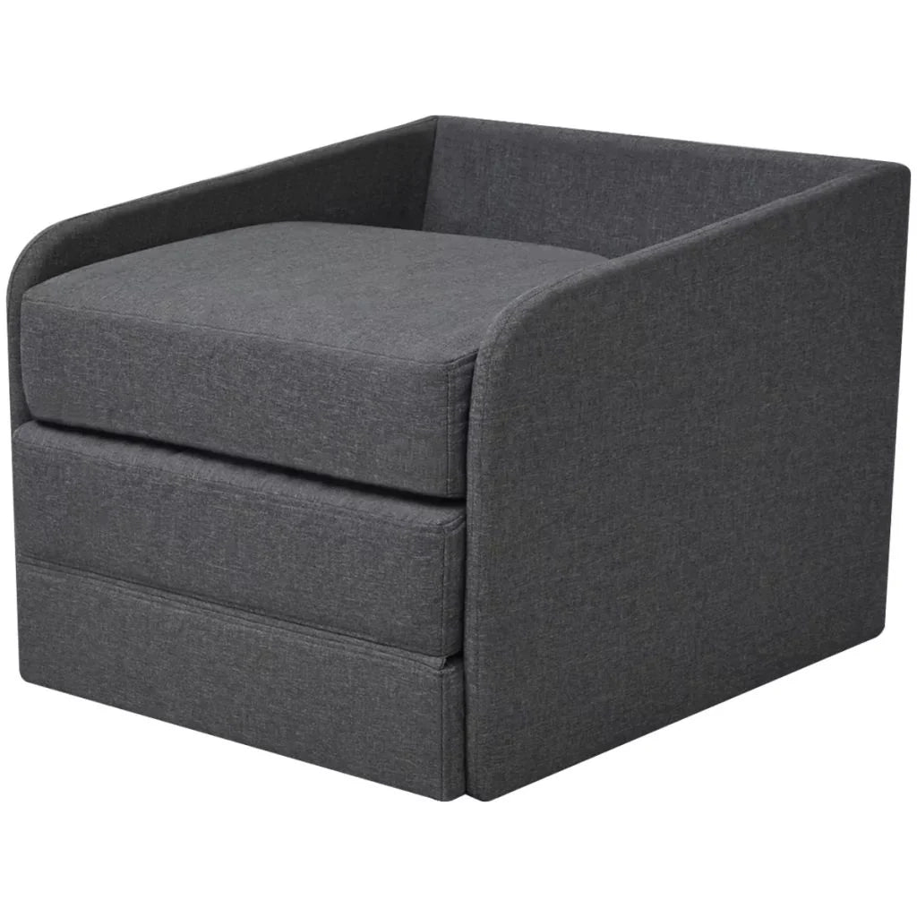 Poltrona/poltrona/divano club/divano trasformabile 595 x 72 x 725 cm tessuto grigio scuro 1102089/3