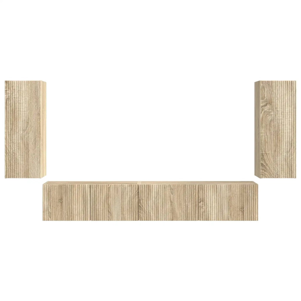 Set mobile TV 4 pcs Rovere Sonoma Legno multistrato