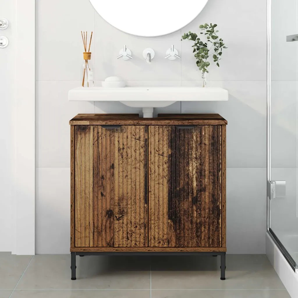 Mobile Lavabo | Armadio per Lavabo da Bagno Legno vecchio 60,5 x 33,5 x 61 cm