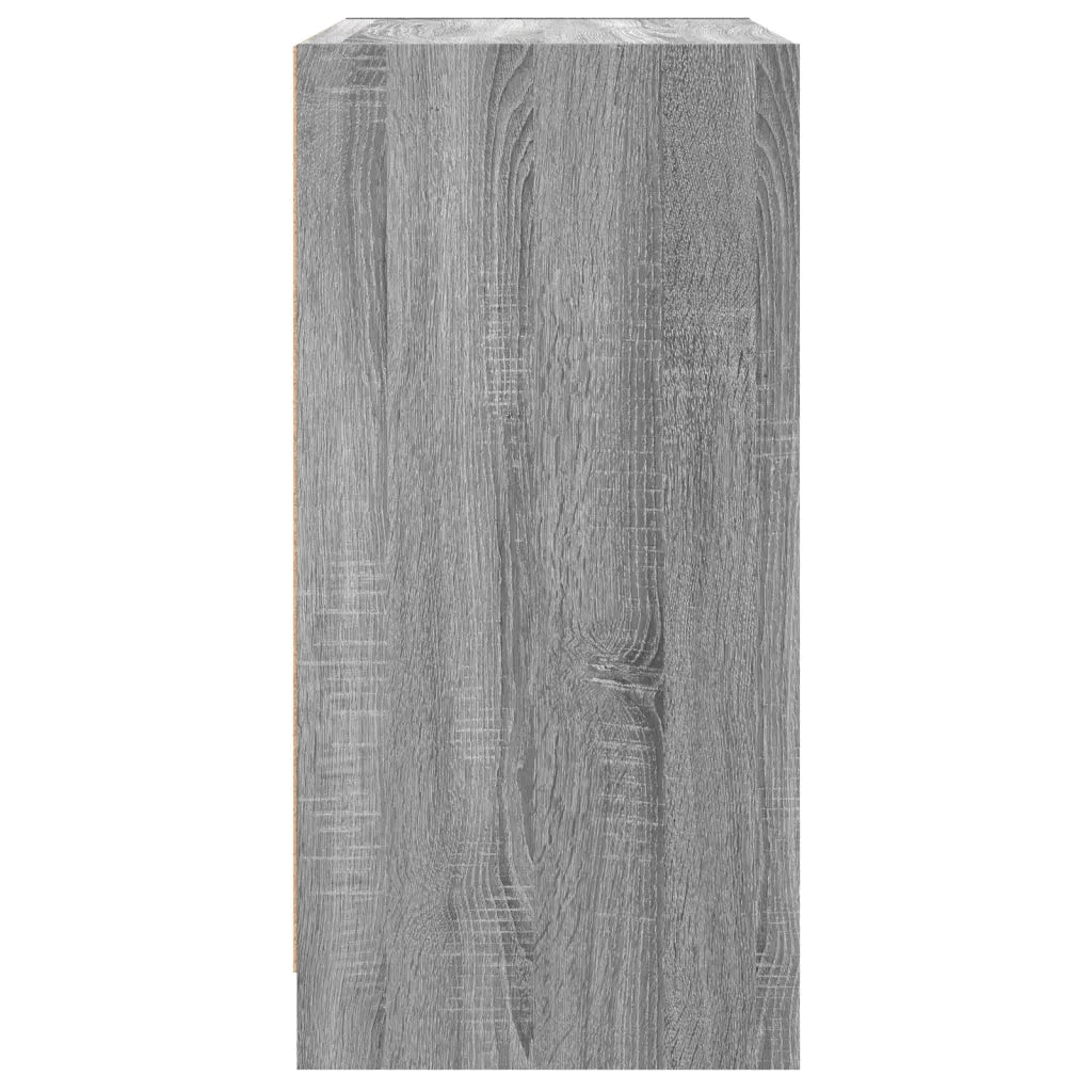 Mobile con Ante in Vetro Grigio Sonoma 68x37x75,5 cm 836425