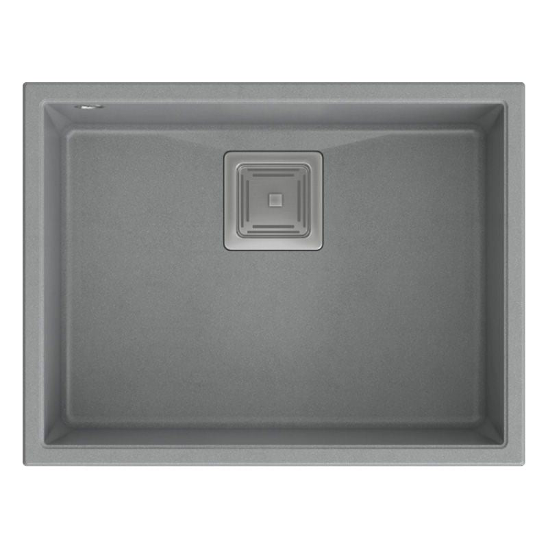 Lavello In Granito David 50 Grey Metallic Acciaio