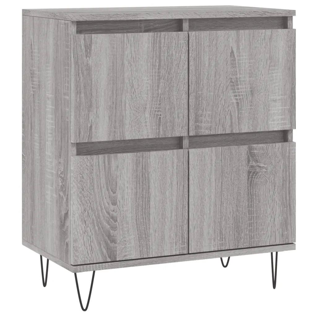 Credenze 2 pz Grigio Sonoma in Legno Multistrato 3190179