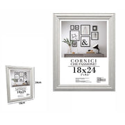 Trade Shop - Cornice Per Fotografie Quadri Tele Poster Portafoto 18x24cm Modello Silver 71616 -