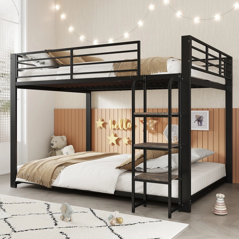 Letto a soppalco ¨C Minimal ¨C nero metallo 140x200cm