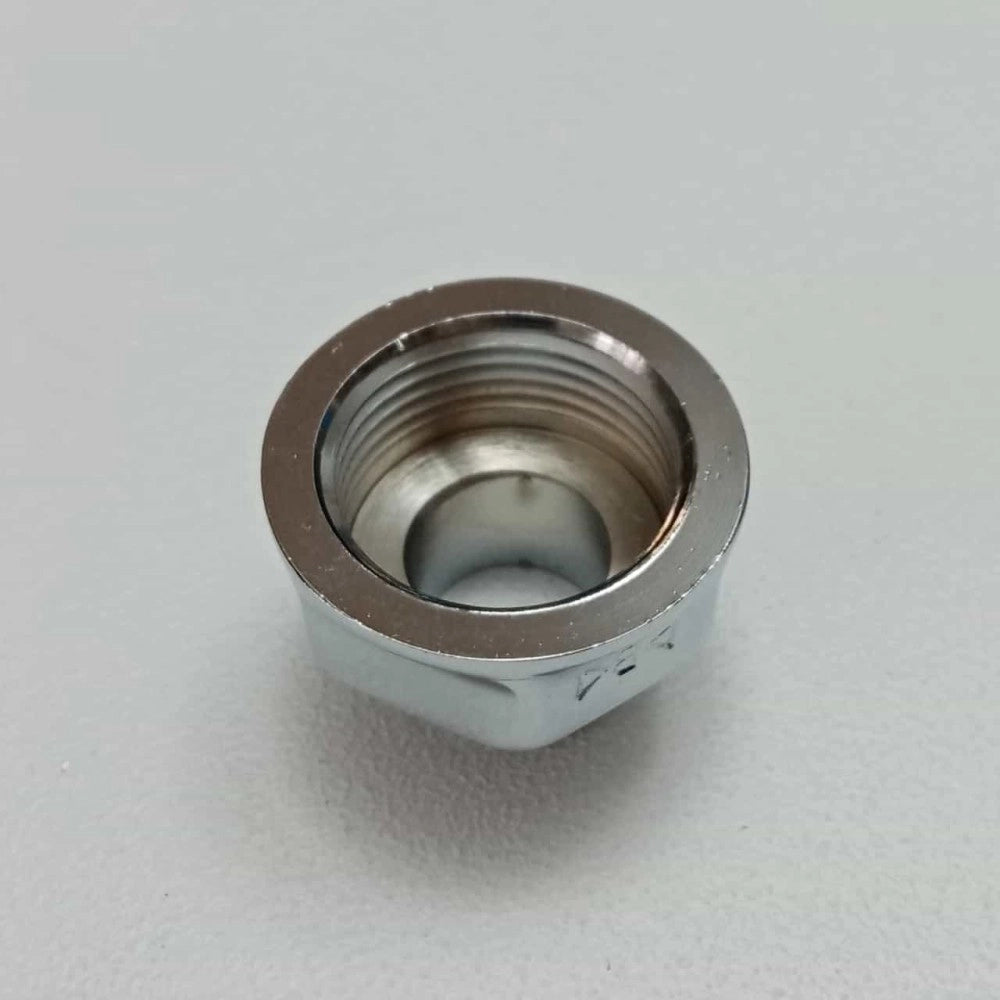 Prolunga ridotta da f 1'' x m 3/4'' sede piana in ottone cromato