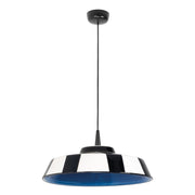 Circus Lampada a Sospensione LED Blu, Diametro 35 cm, Diffusore in Ceramica Made in Italy, Sorgente LED TRIAC 8W, 2700K, Modulare, Altezza 300cm