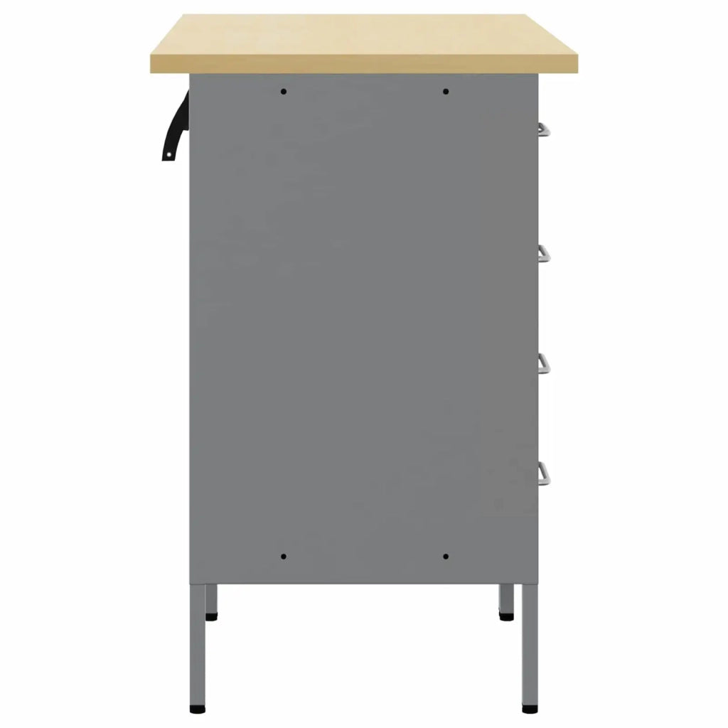 Mobile da lavoro 2 pz Nero e Grigio 100 x 55 x 85 cm CFW3298741